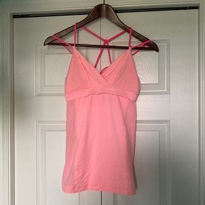 Pink lululemon tank top